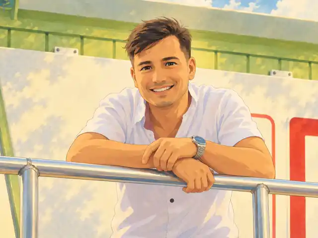 Stylised illustrated portrait of Victor Nitu